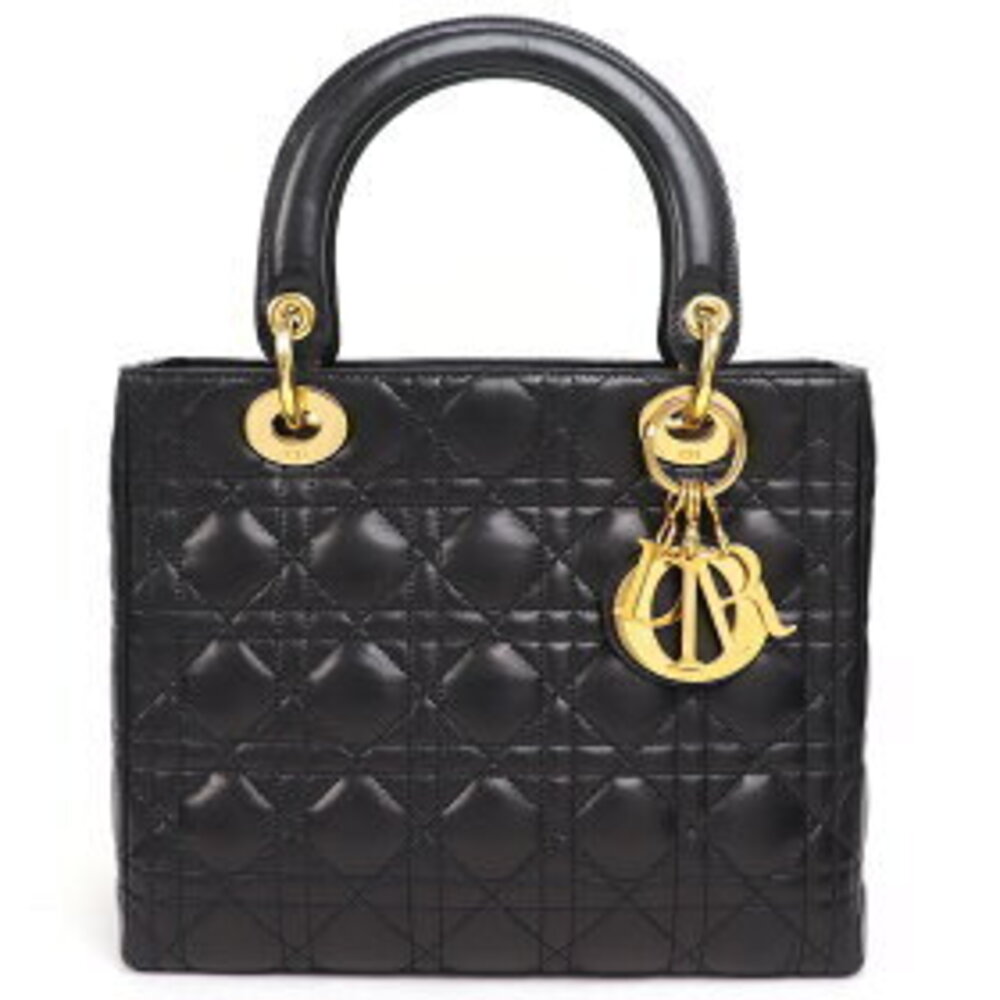 Dior Lady Classic Handbag Cannage Stitch Black Lambskin LADYDIOR Noir Black - Picture 2 of 7